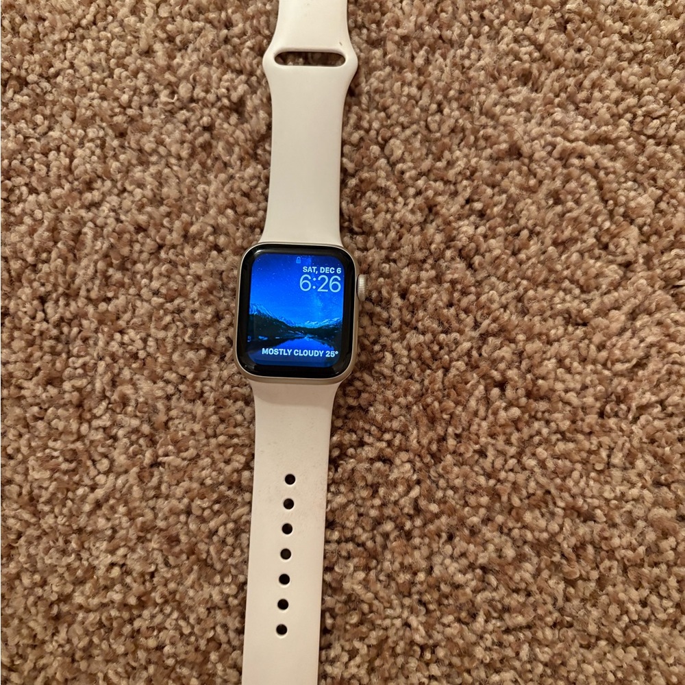 Apple Smartwatch with White Band